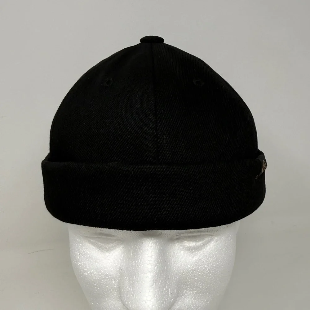 Monoflow Heritage‎ Black Brimless Docker Cap Adjustable Strapback Miki Hat